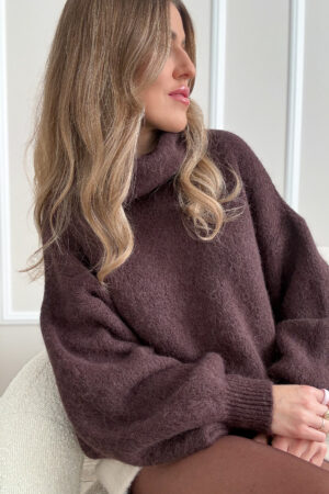 SWETER SOFT DARK BROWN